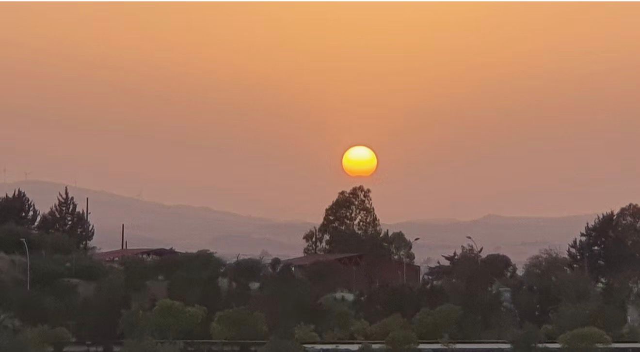 Sunset view from the balcony